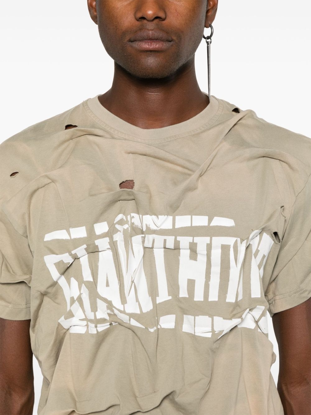 crinkled T-shirt - 4
