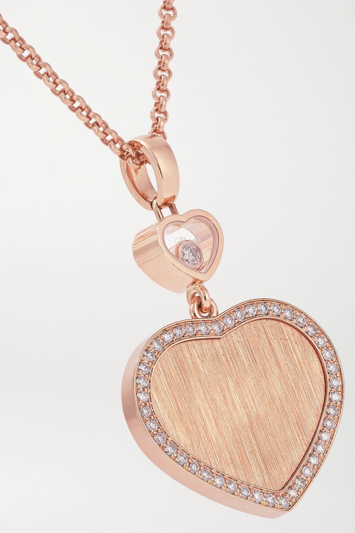 + 007 Happy Hearts Golden Hearts  18-karat rose gold diamond necklace - 4