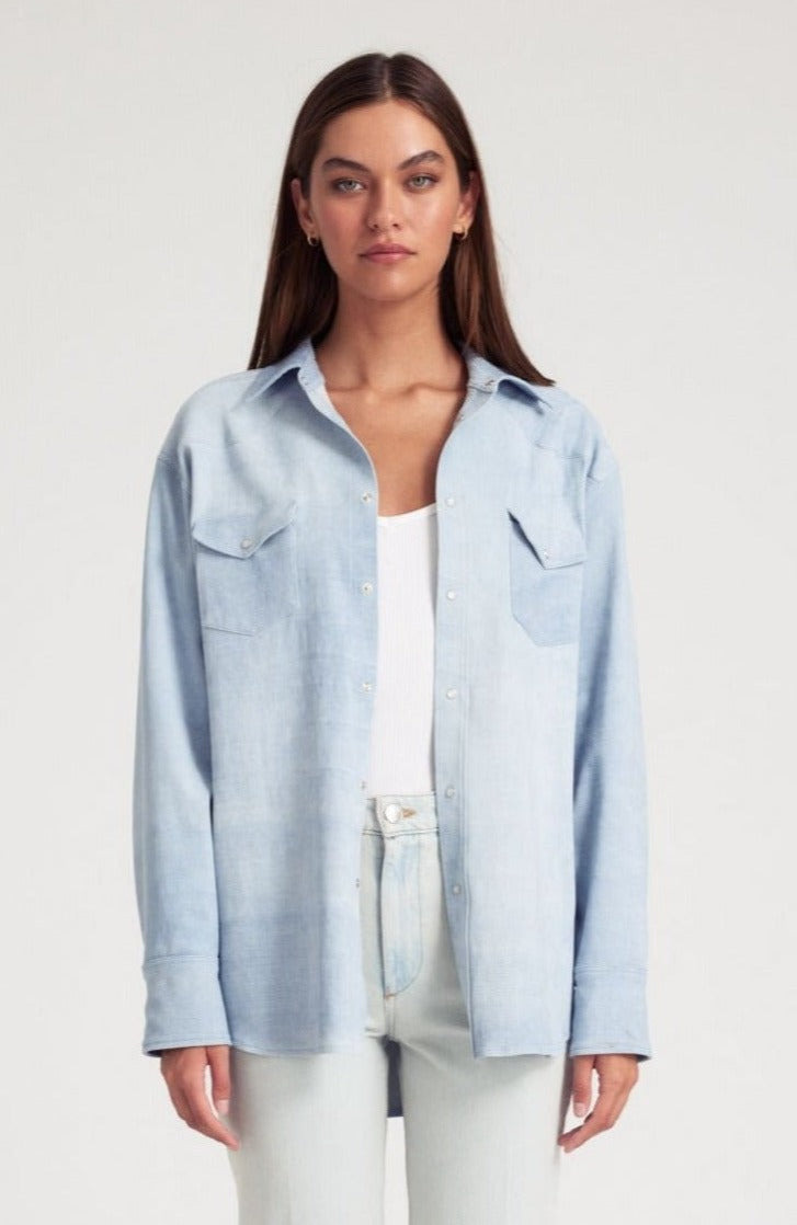 SKY SUEDE WESTERN BUTTON DOWN - 1