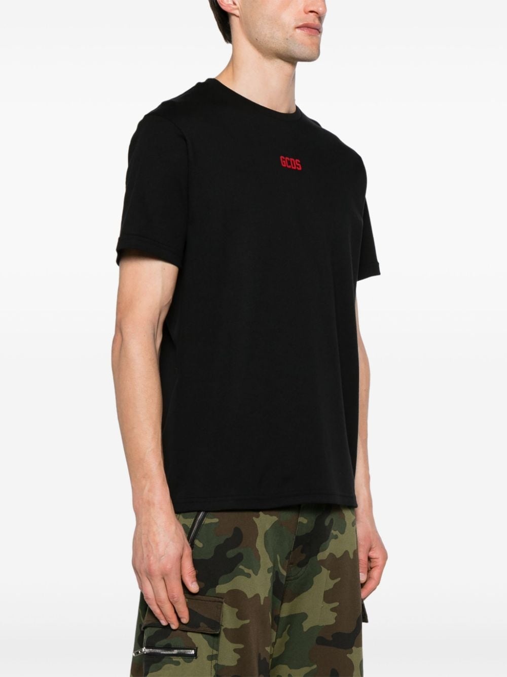 logo-print cotton T-shirt - 3