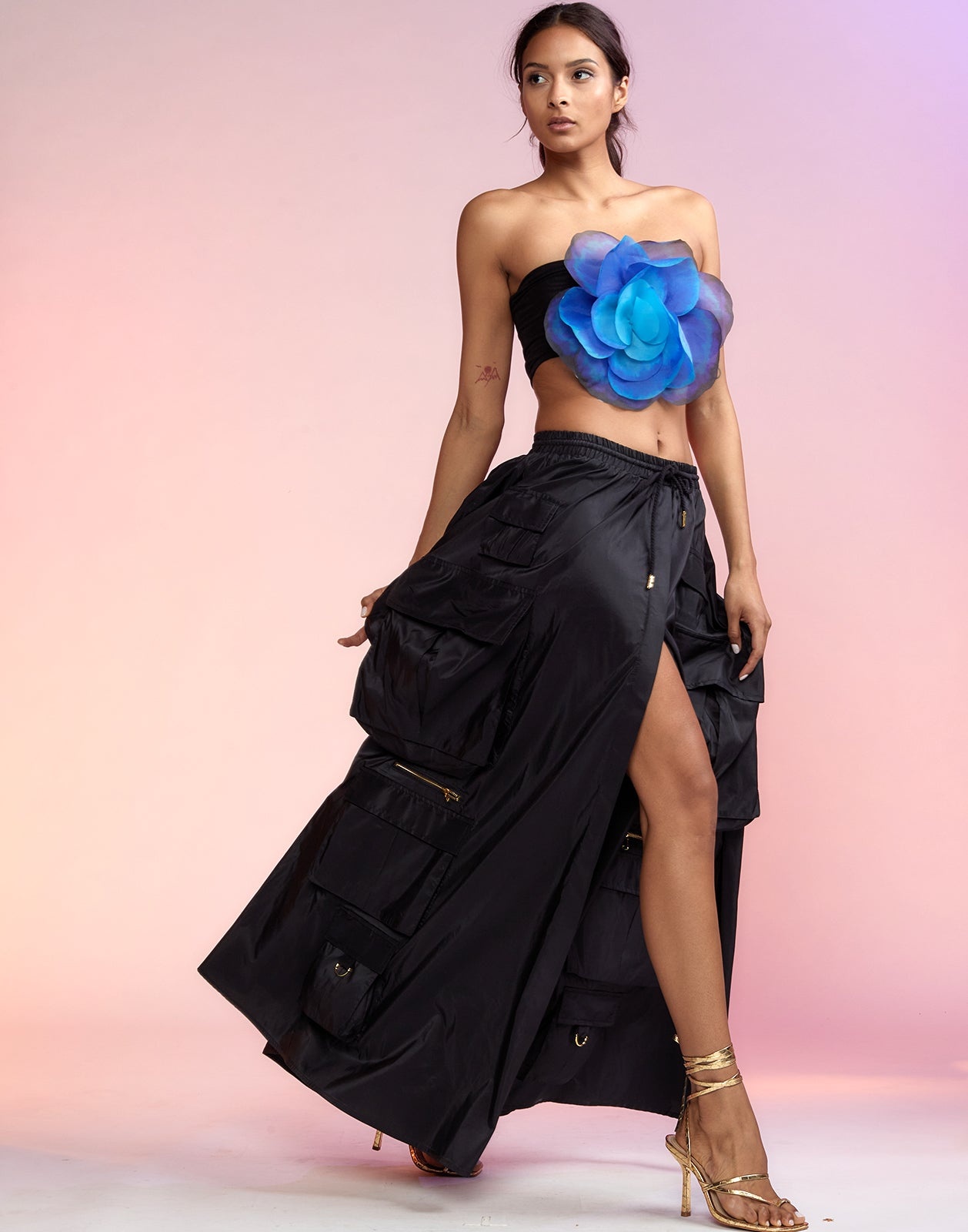 Taffeta Cargo Skirt - 4