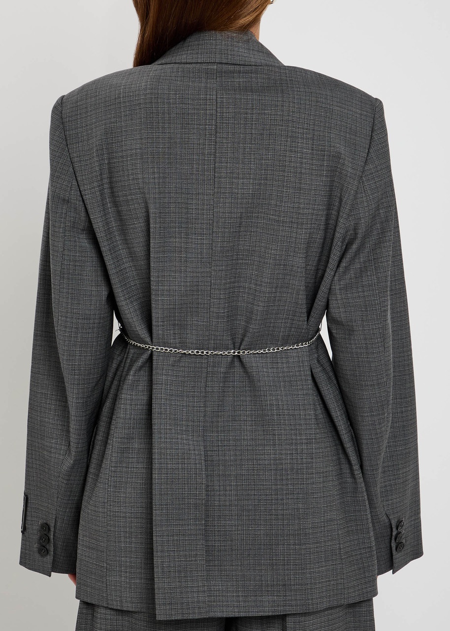 Alexander Wang Chain-embellished Wool-blend Blazer - 5