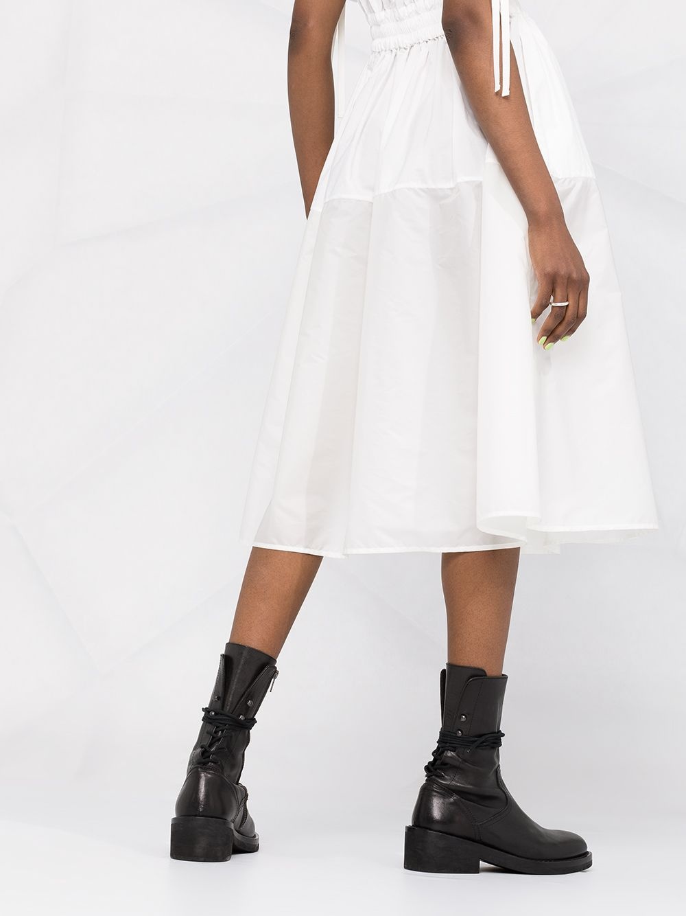 drawstring flared dress - 5