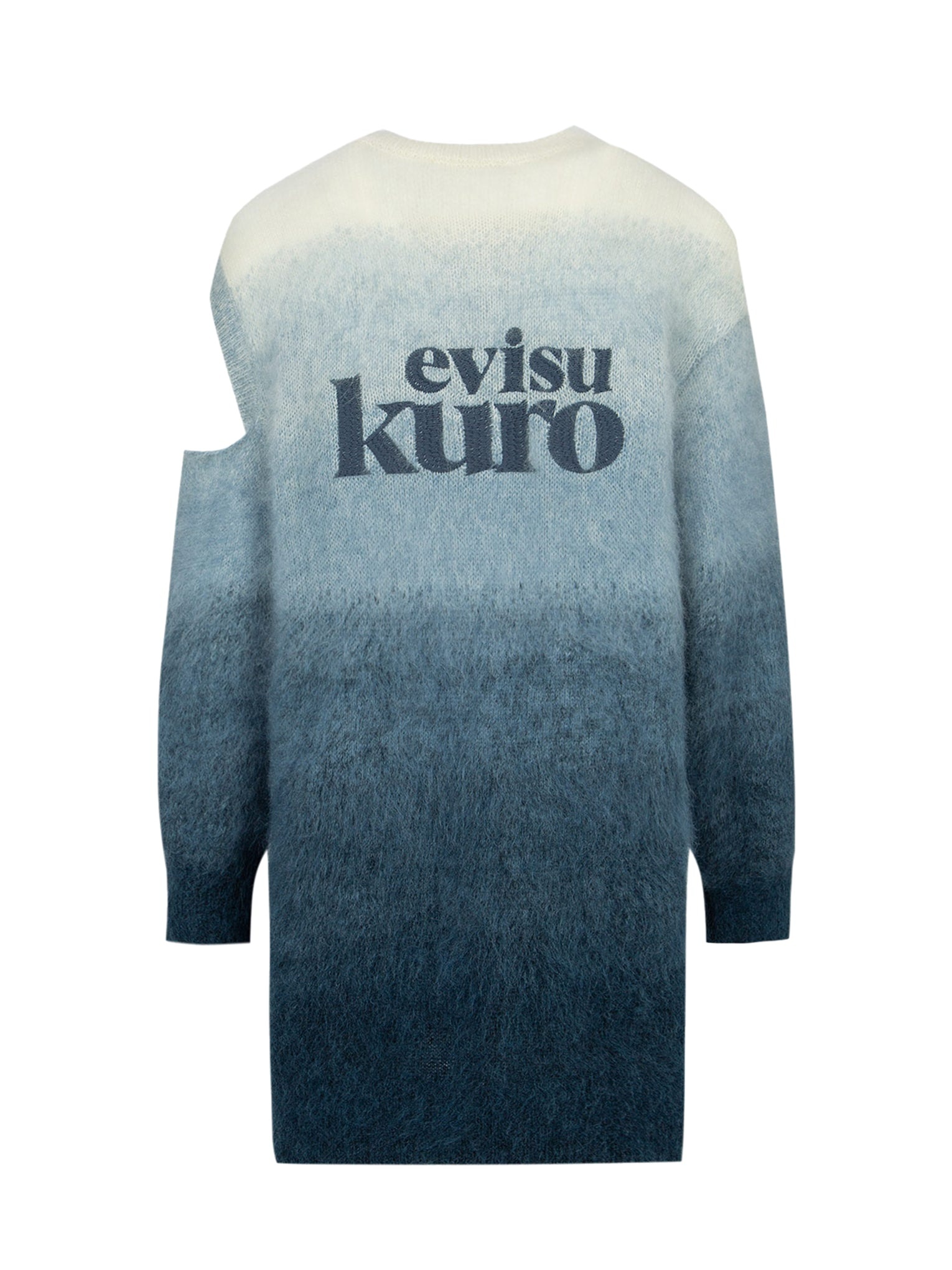 Gradient Asymmetric Knit Dress - 10