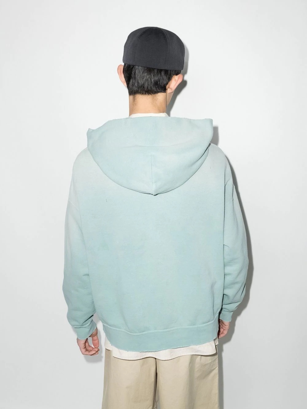 ombré-effect cotton hoodie - 3