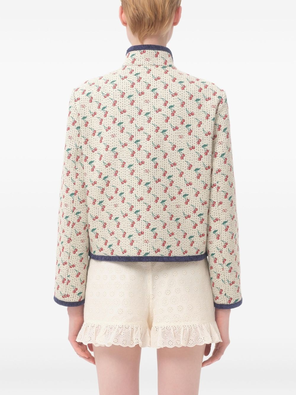 PADDED CABAN WITH CHERRYFIC PRINT JACQUARD - 4
