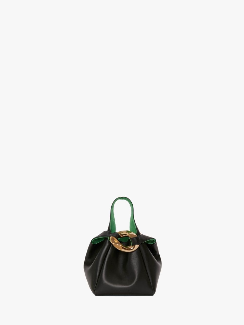 CHAIN LINK POCHETTE - LEATHER TOP HANDLE BAG 1