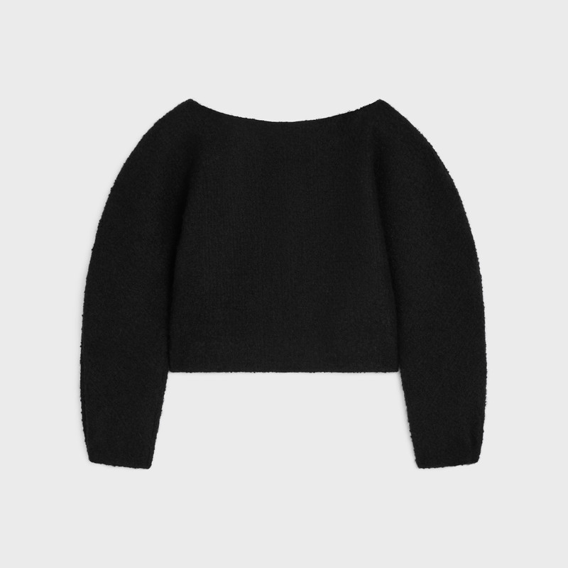 CELINE boatneck top IN cashmere and wool natté outlook