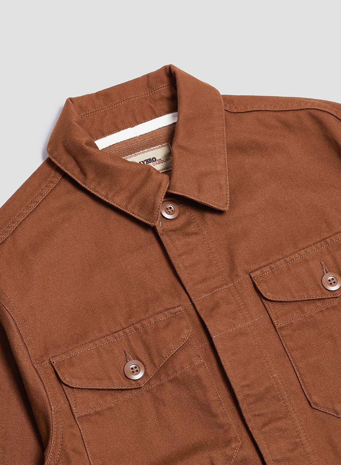 Short Jacket Heavy Cotton in Brown - 5