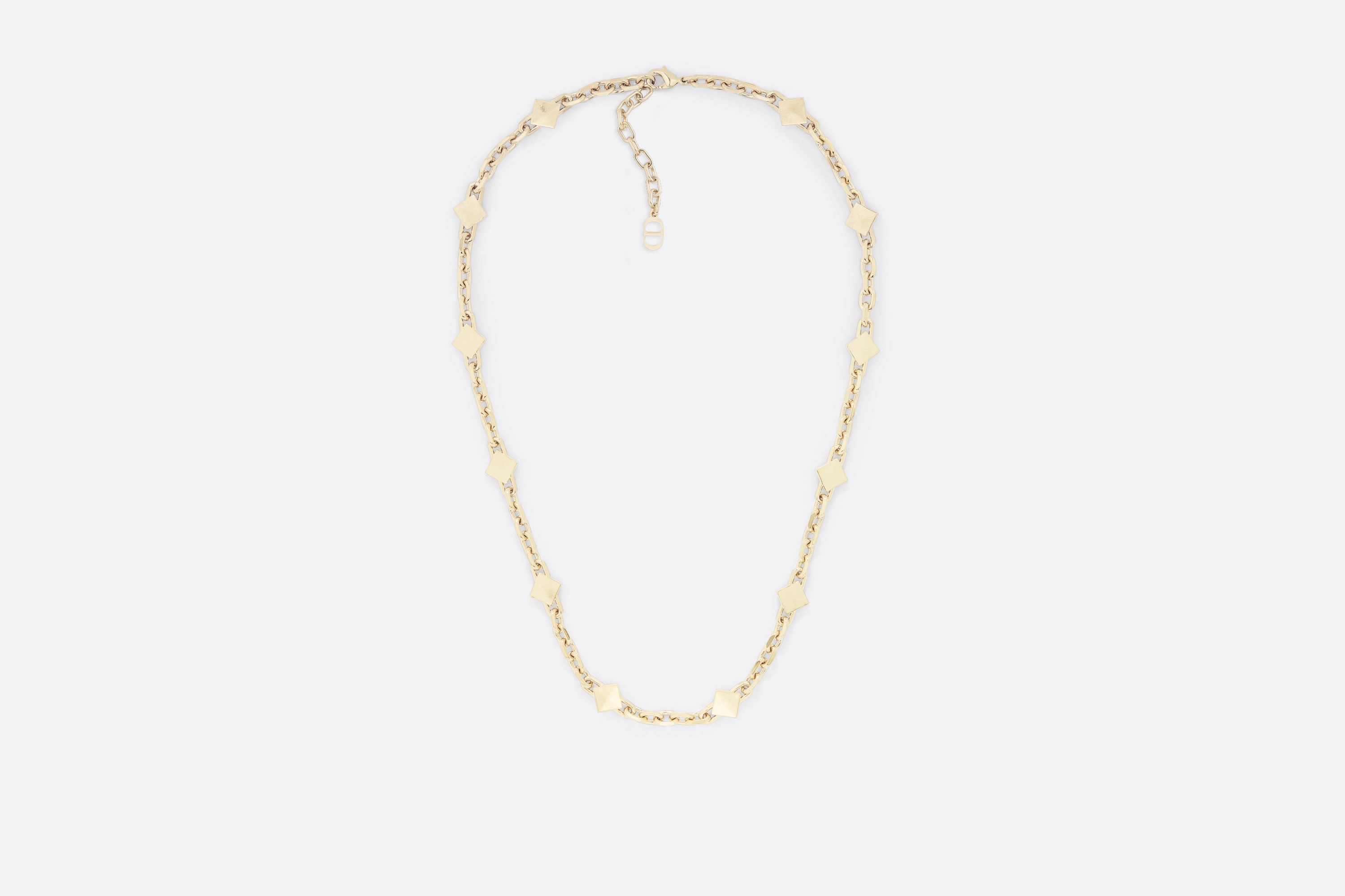 CD Diamond Thin Chain Link Necklace - 2