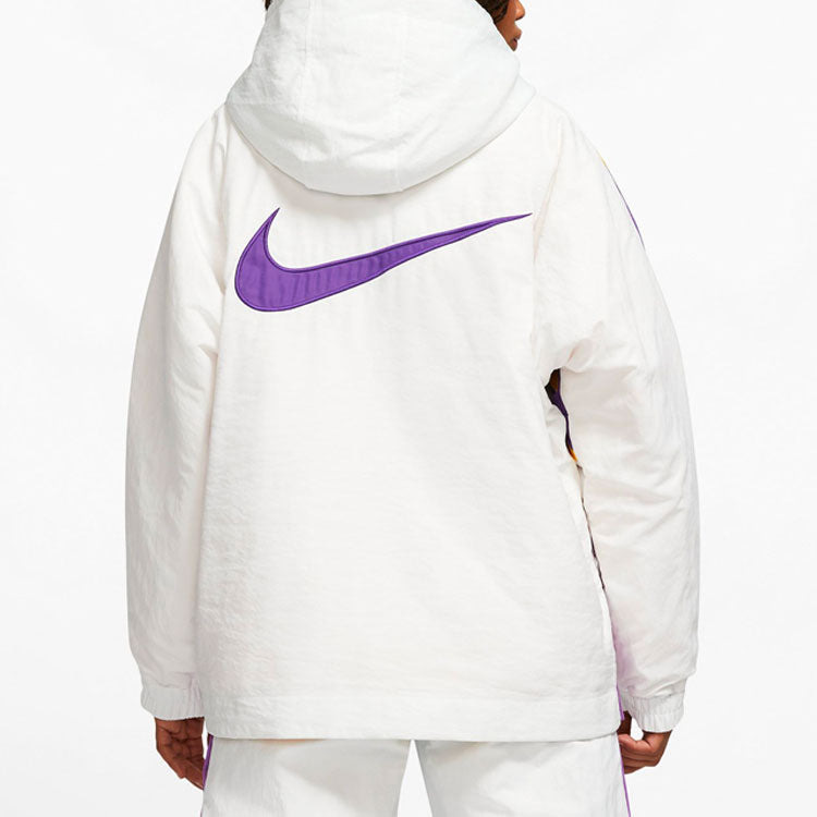 (WMNS) Nike x AMBUSH NBA Lakers Jacket 'Summit White Purple Yellow' DB1617-121 - 4