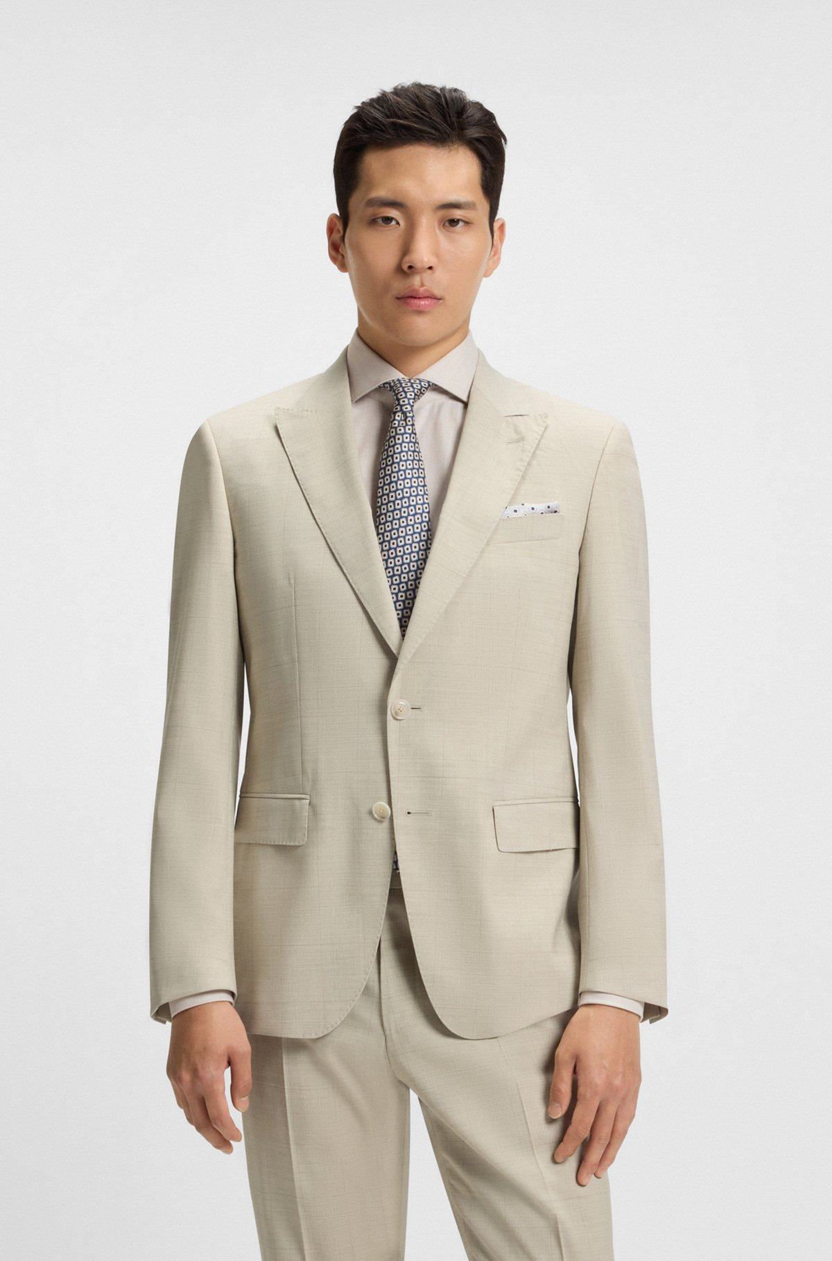 SLIM-FIT SUIT IN CHECKED STRETCH WOOL - 2