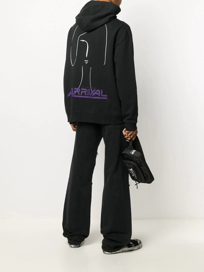 Raf Simons Arrival print hoodie outlook