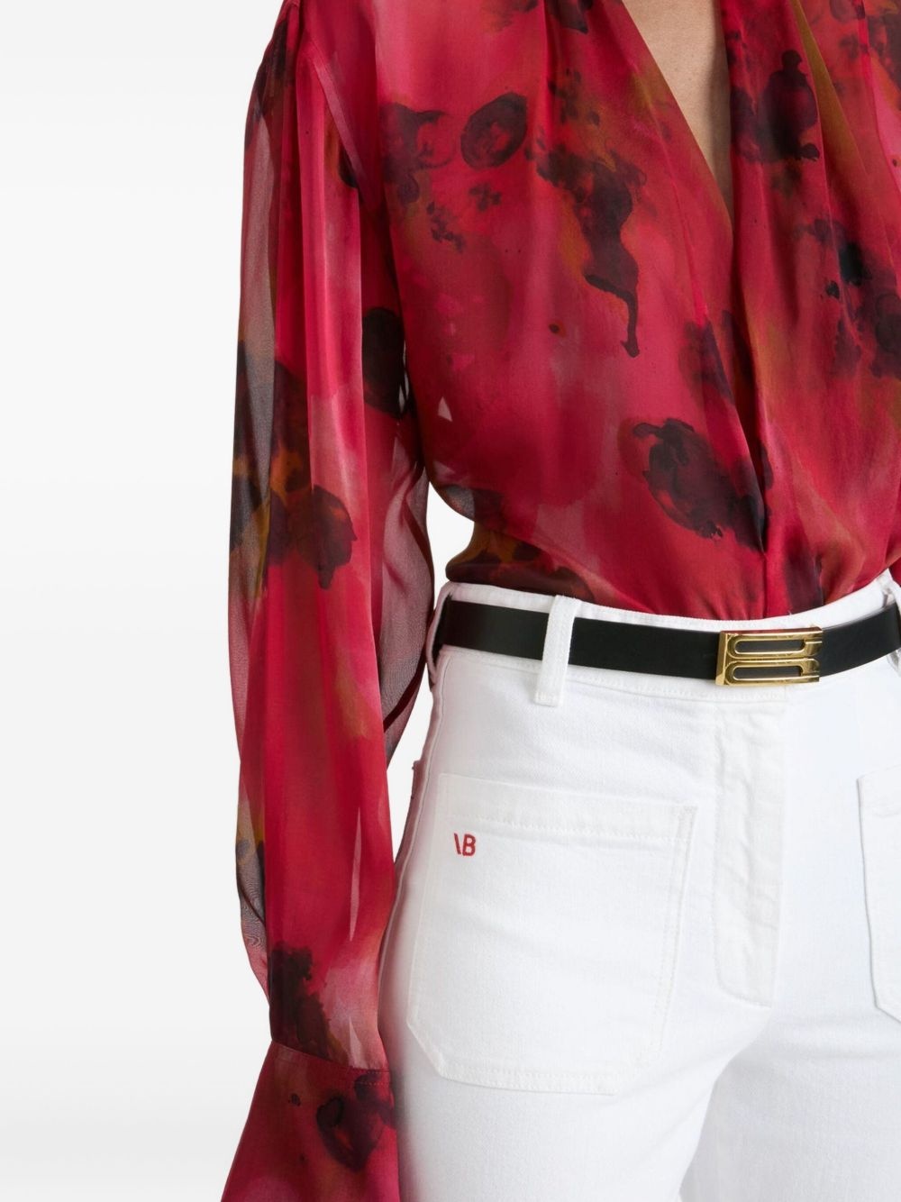 floral-print blouse - 5
