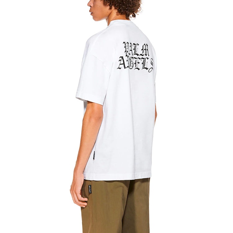 Palm Angels Burning Head Short-Sleeve T-Shirt 'White/Yellow' PMAA001R21JER0040118 - 6