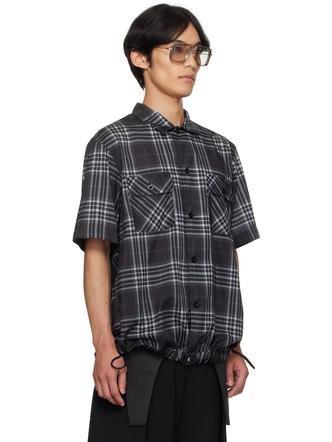 Black Plaid Shirt - 2