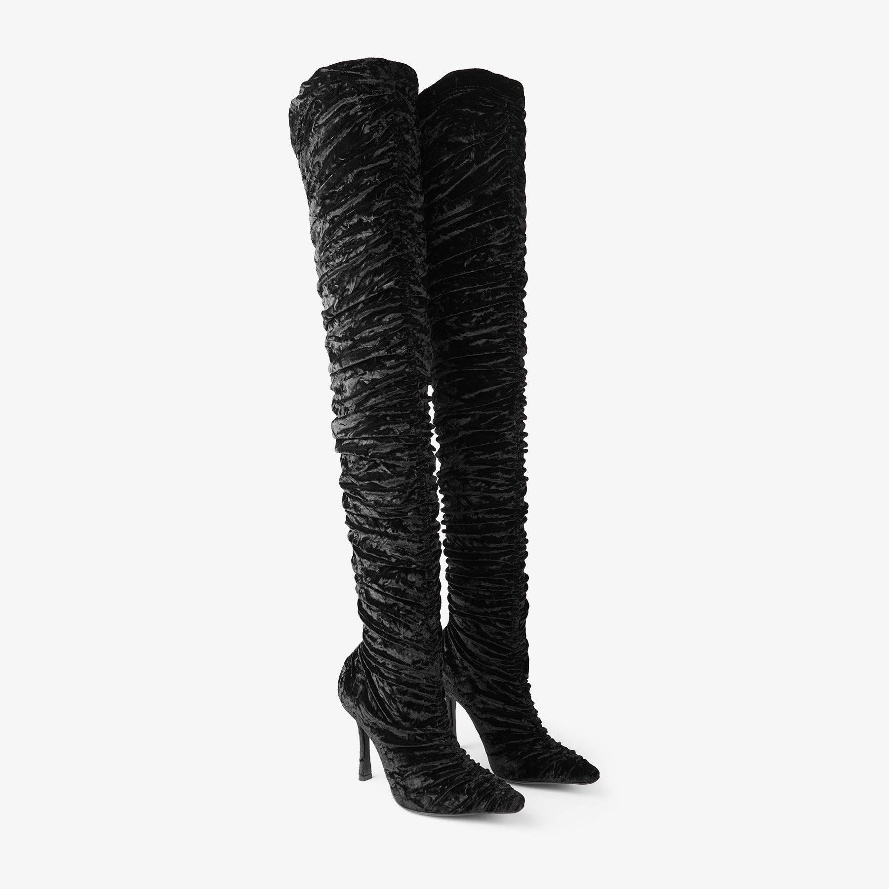 Lotta Over The Knee 100
Black Velvet Over-The-Knee Boots - 3