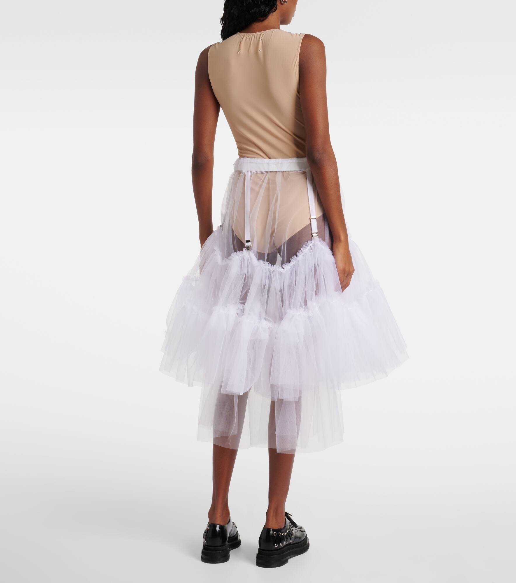 Sheer tulle midi skirt - 3