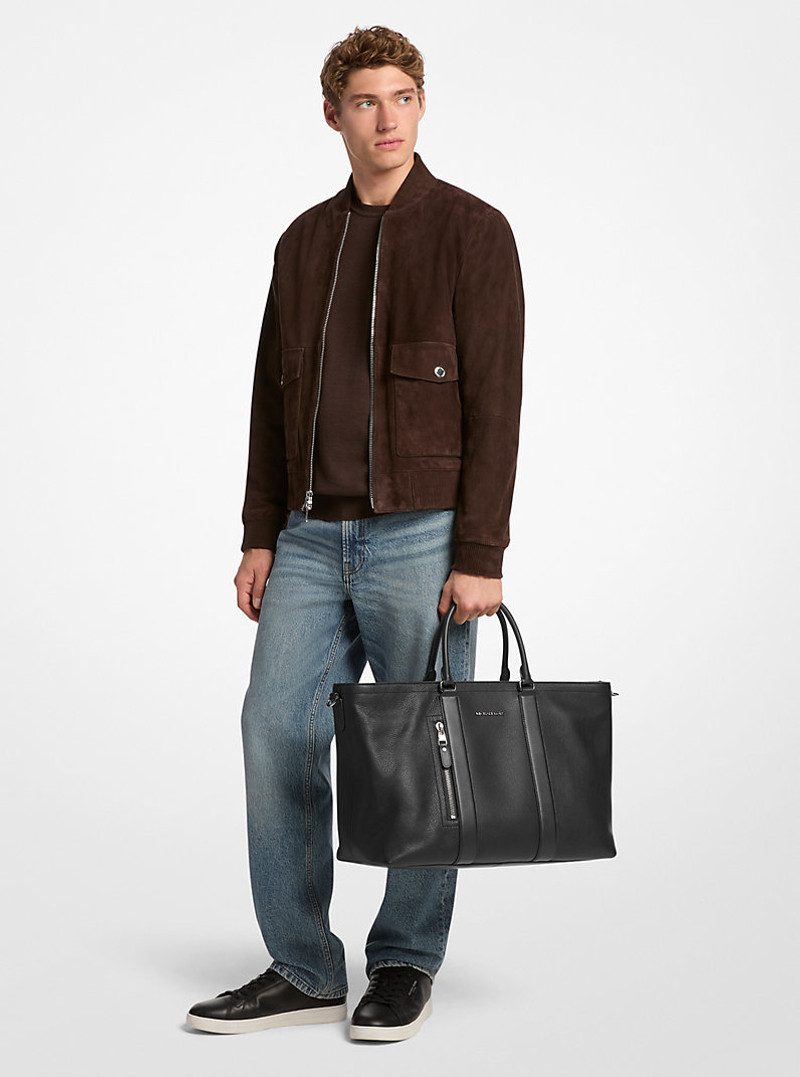 Hudson Pebbled Leather Tote Bag 3