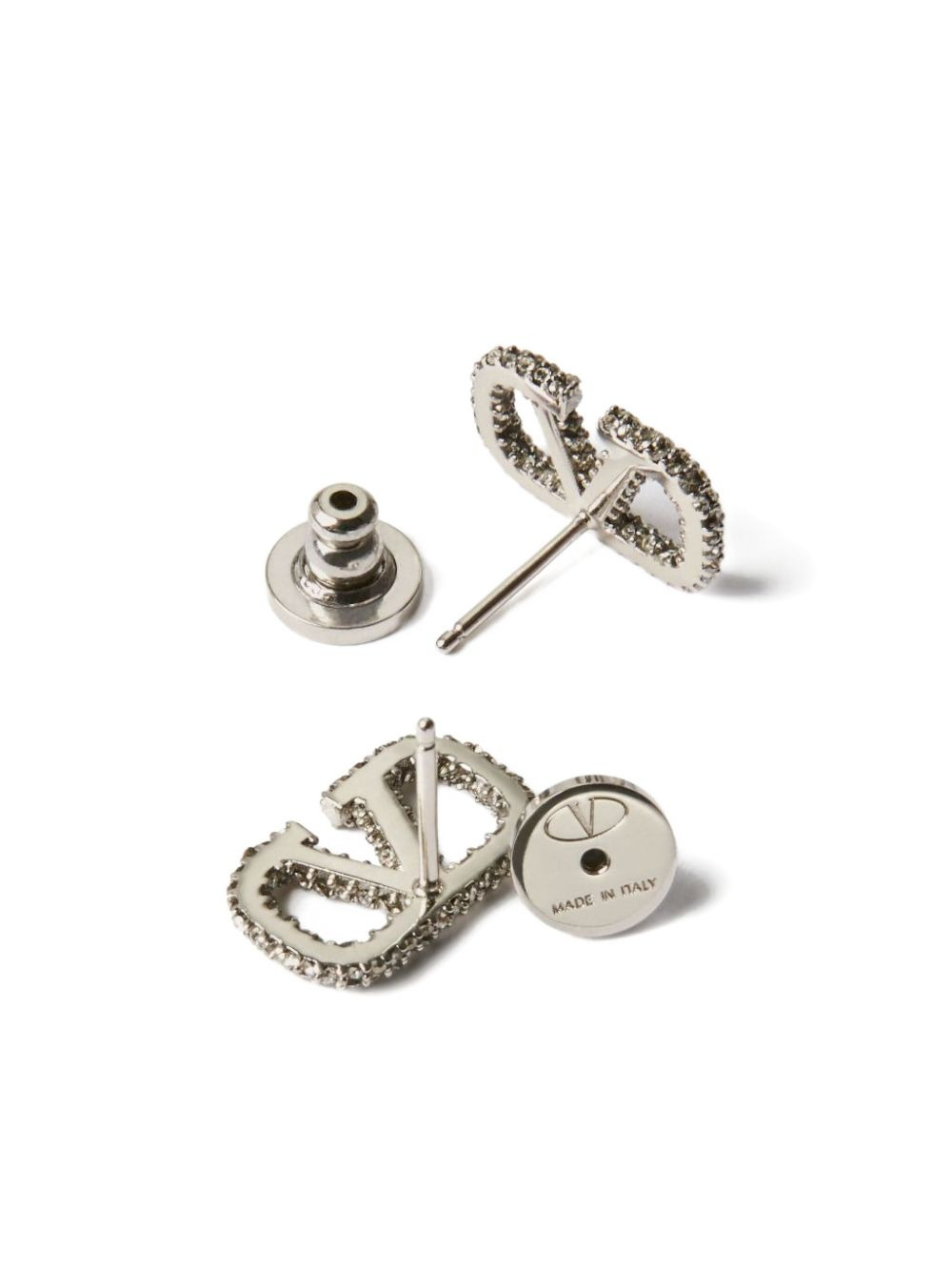 VLogo Signature crystal-embellished earrings - 4