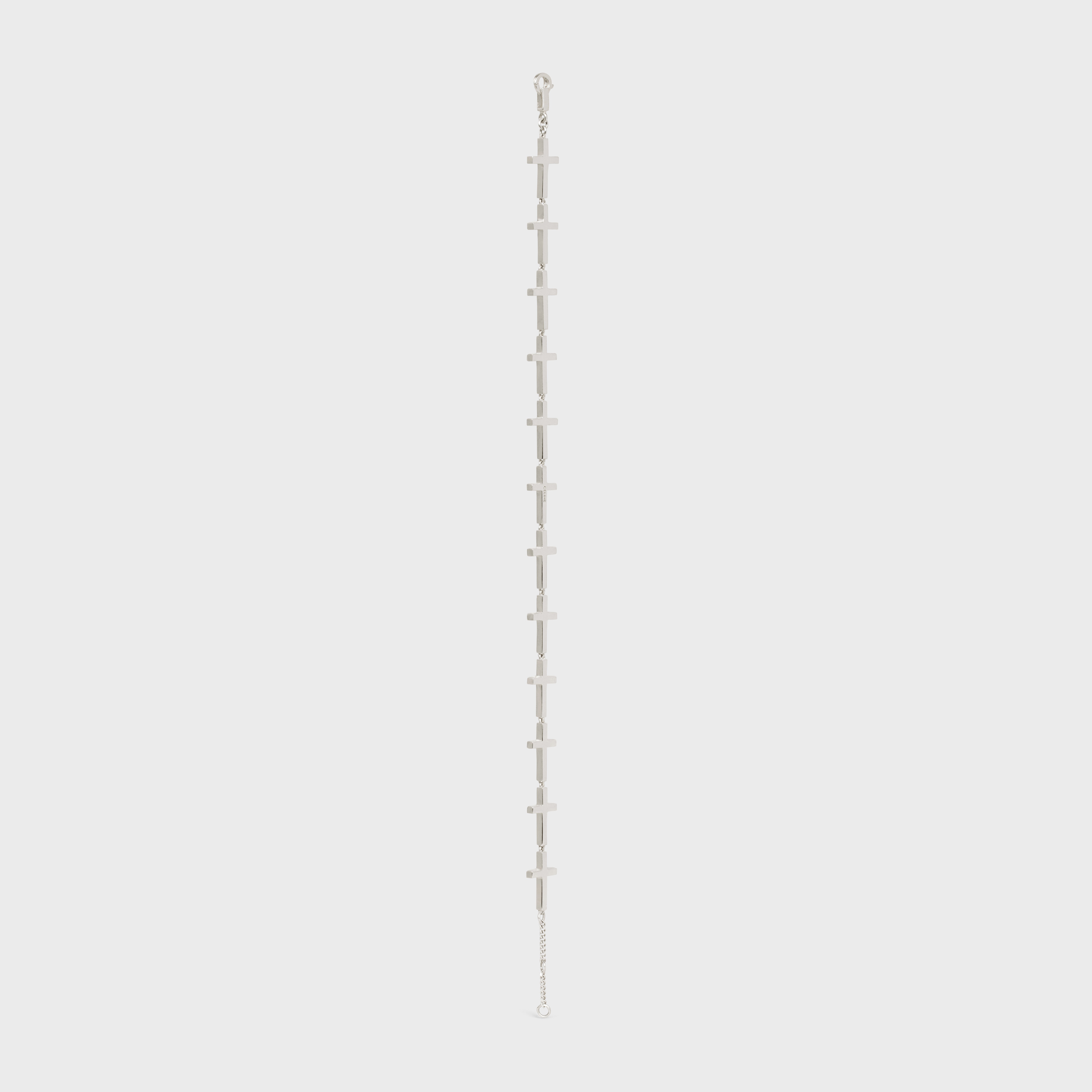 Celine Cross Multi Cross Bracelet in Brass with Rhodium finish - 3