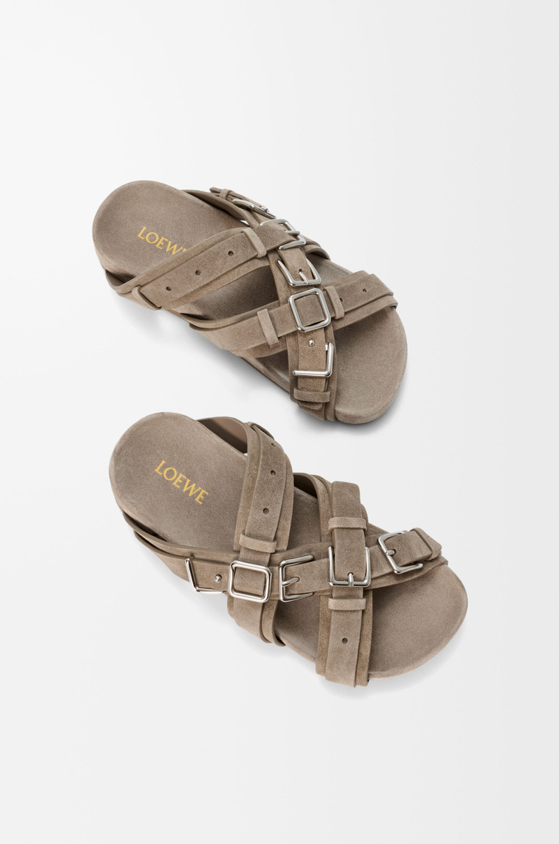 Type Fussbett sandal in suede calfskin 4