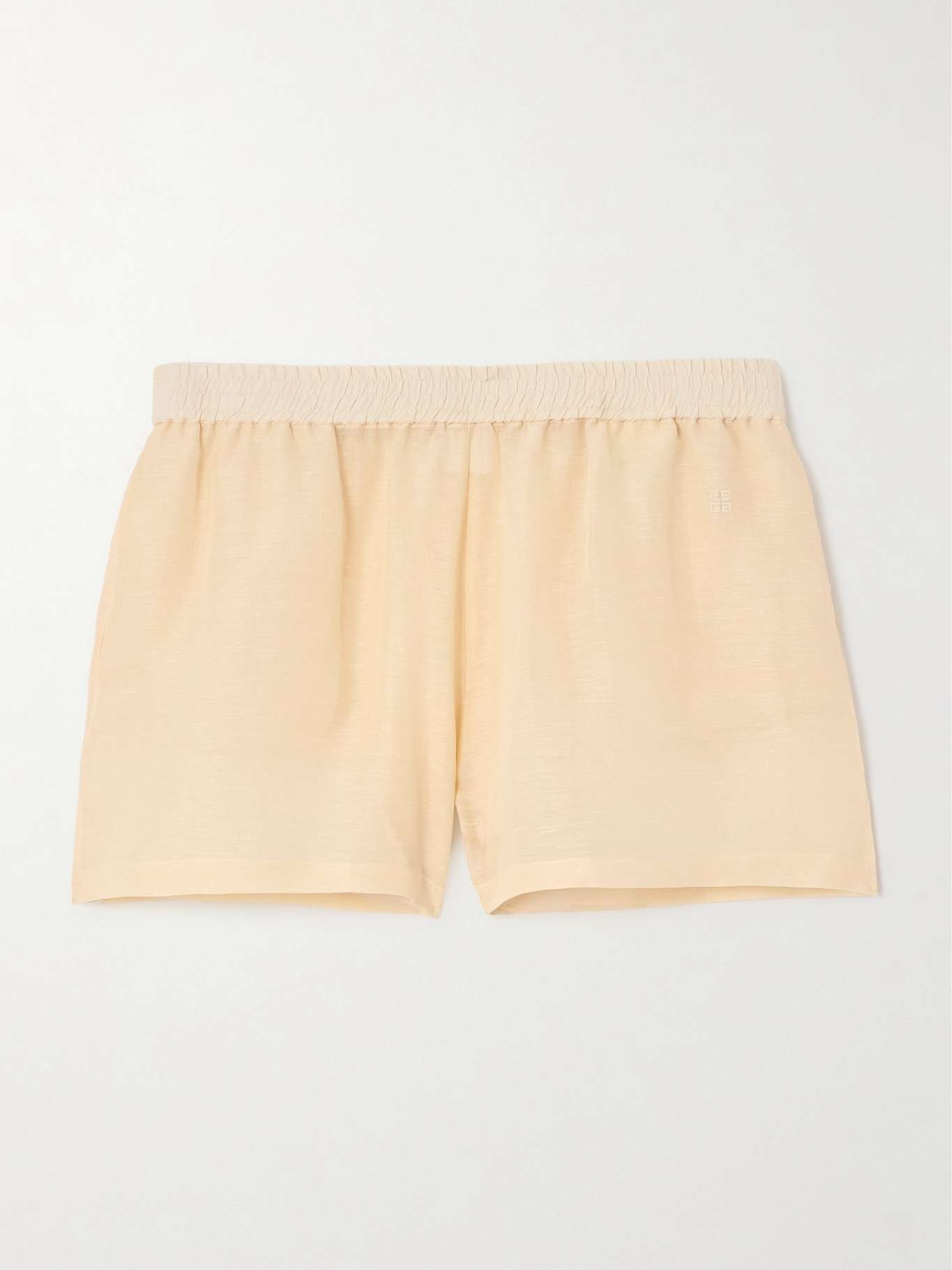 Silk and linen-blend shorts - 1