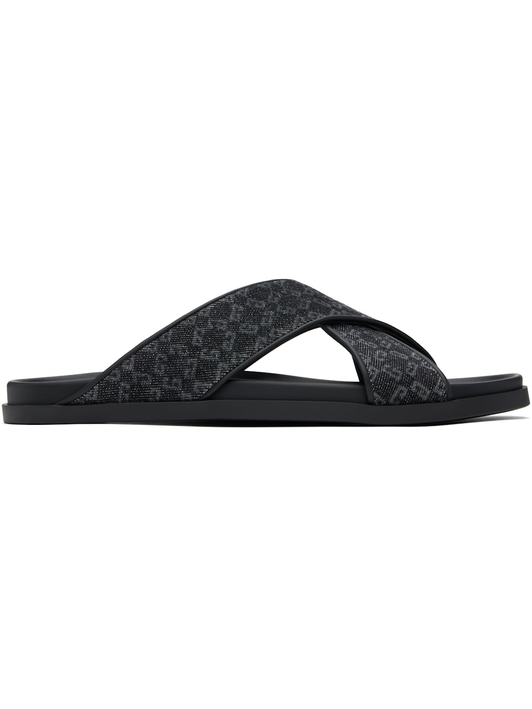 Black G Plage Monogram 72 Pool Slides - 1