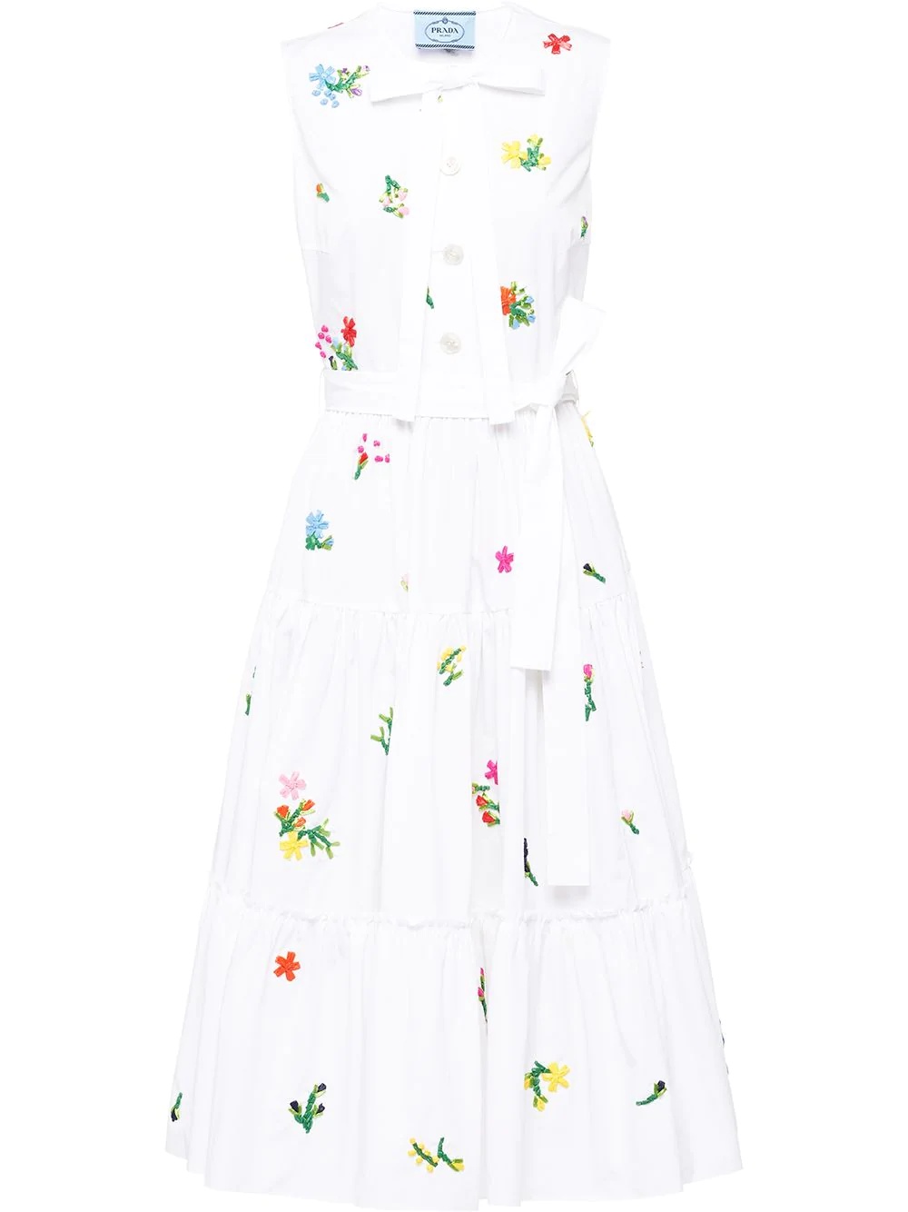 embroidered floral tea dress - 1