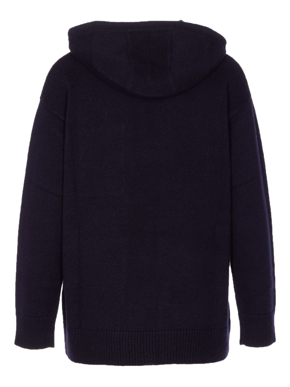 hooded patch-pocket sweater - 2