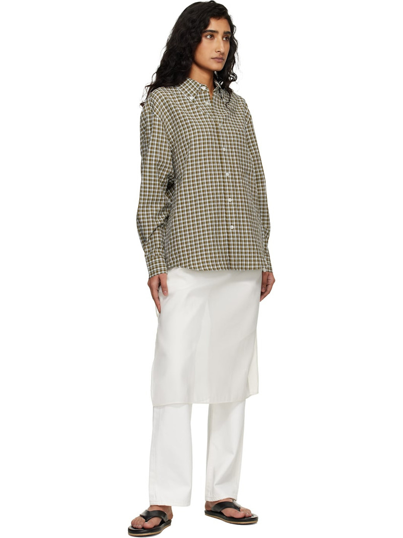 Dunst Khaki Oversized BD Checked Shirt outlook