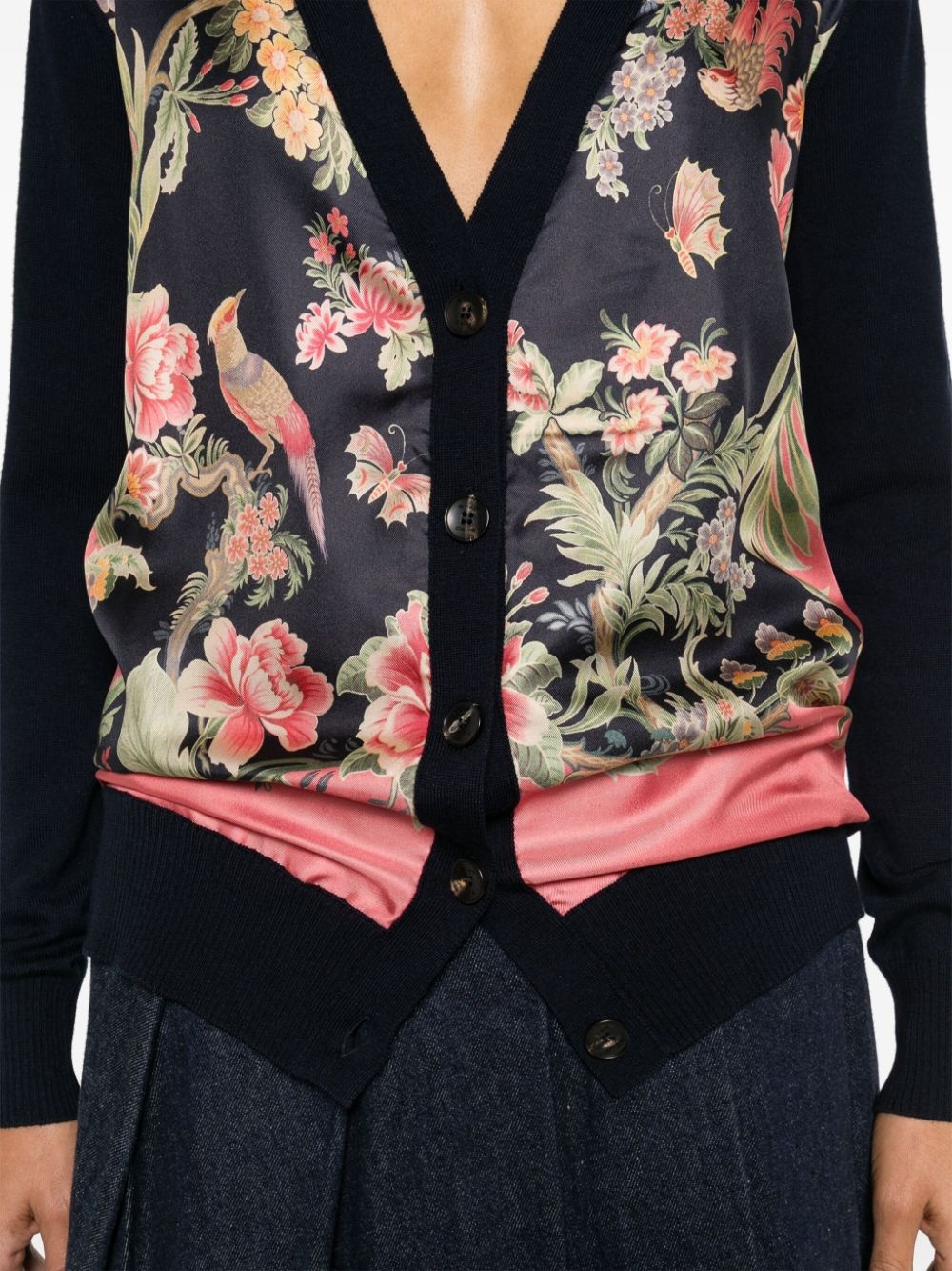 floral-print cardigan - 5