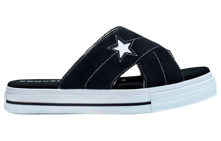 (WMNS) Converse One Star Sandal Slip 'Black White' 564143C - 2