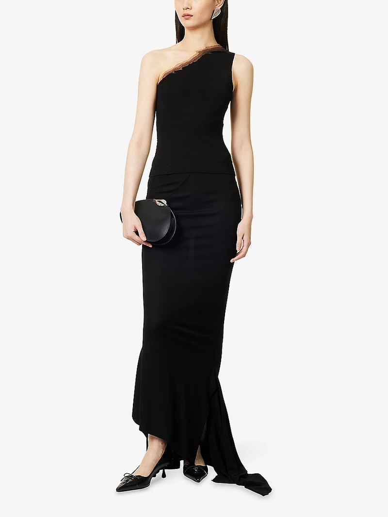 GRACE LING Flame One-Shoulder Knitted Top outlook