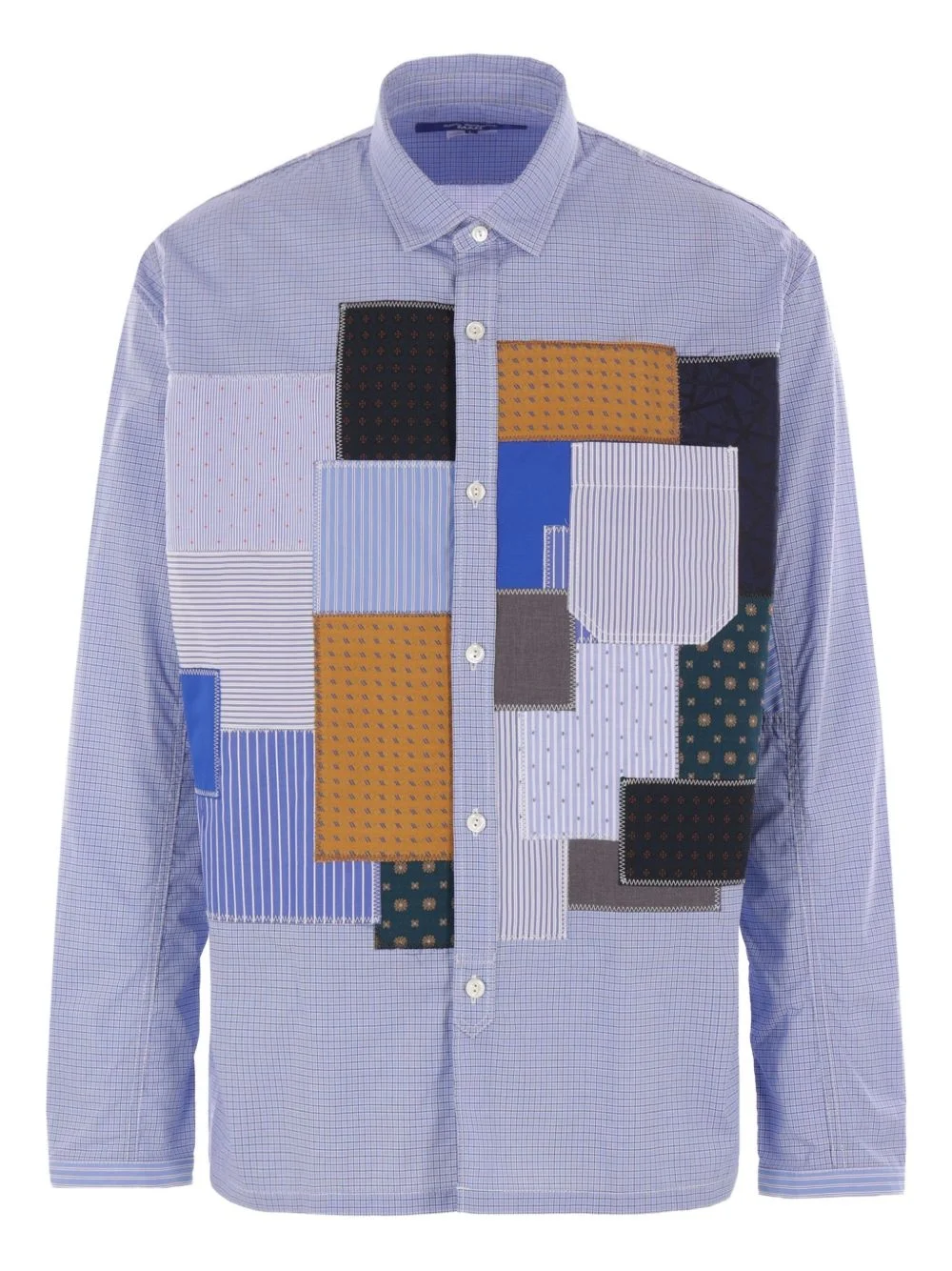 patchwork poplin shirt - 1