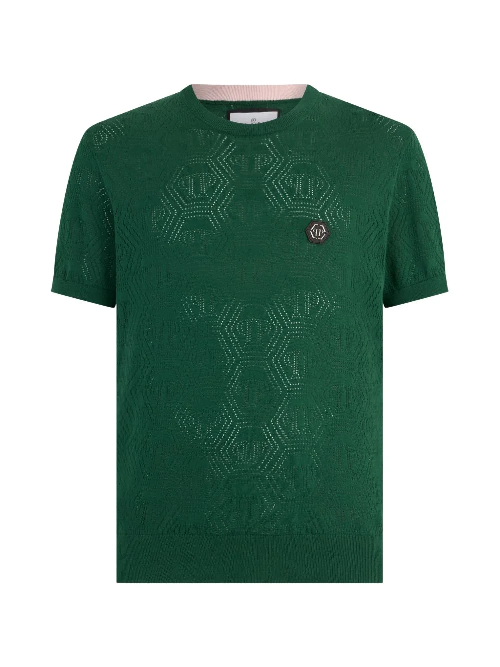 monogram-pattern T-shirt - 1