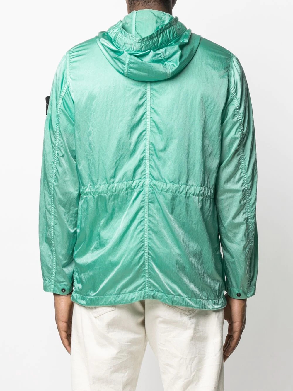 hooded satin jacket - 4