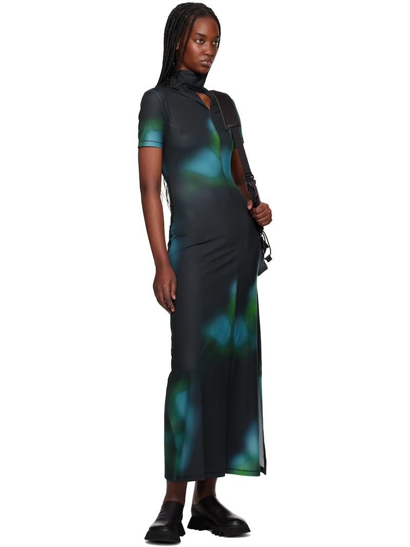 Y-3 Multicolor Fitted AOP Closure Maxi Dress outlook
