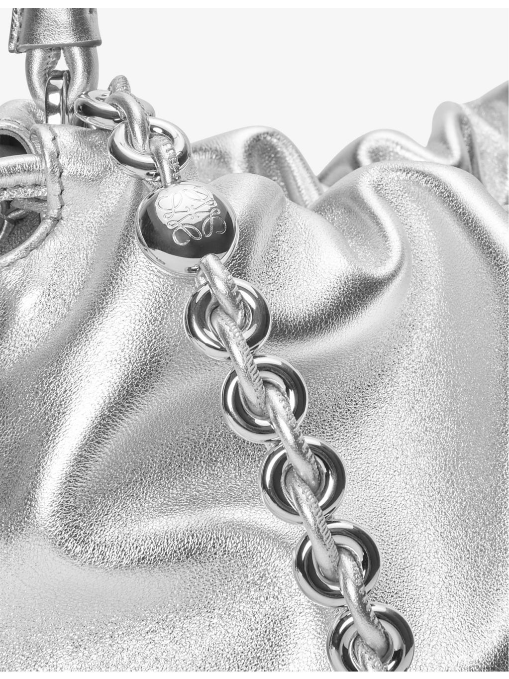 Flamenco Metallic medium leather shoulder bag - 2