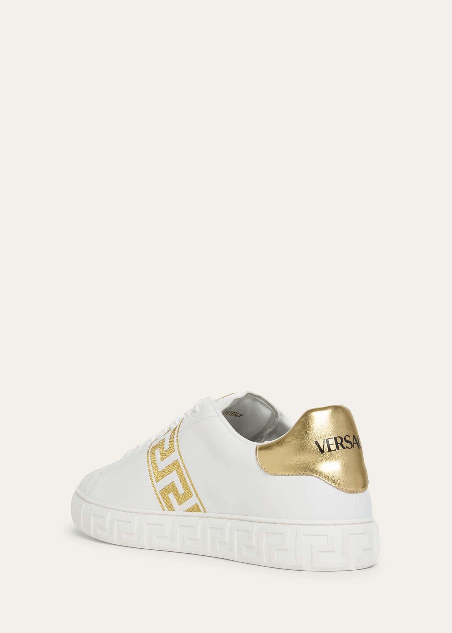 Men's La Greca Leather Low-Top Sneakers - 4