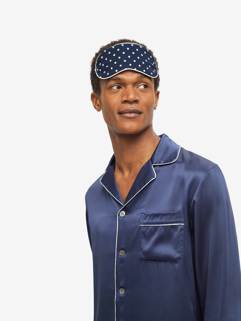 Eye Mask Plaza 60 Cotton Batiste Navy 3