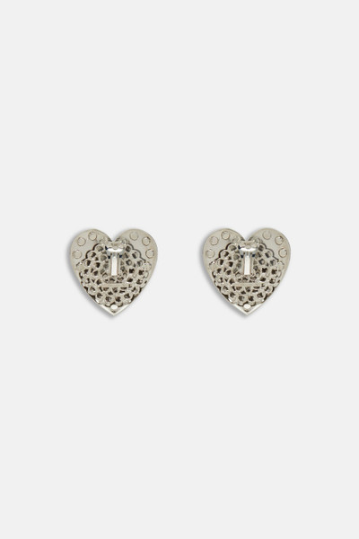 Alessandra Rich METAL HEART EARRINGS WITH CRYSTALS outlook