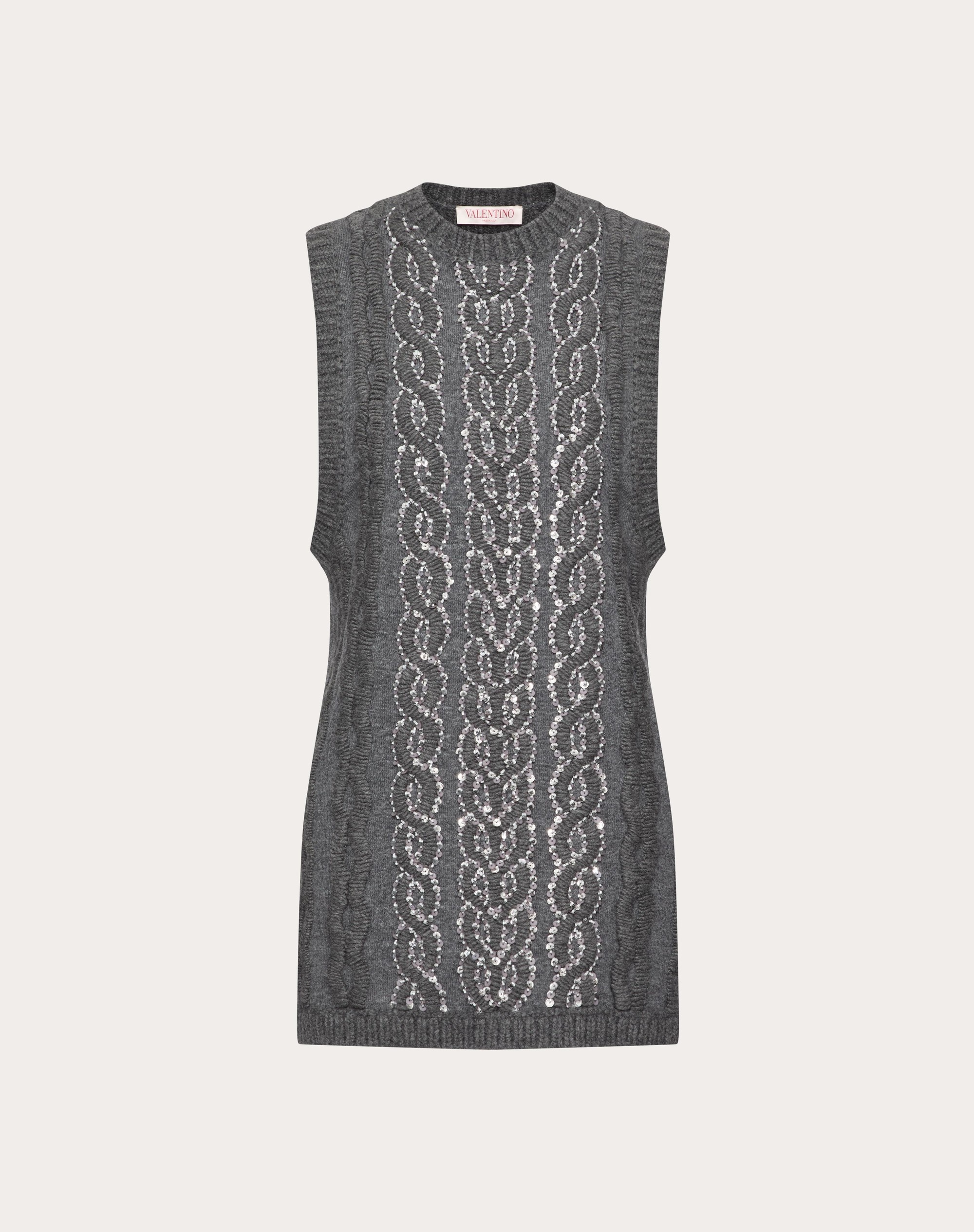 EMBROIDERED WOOL TOP - 1