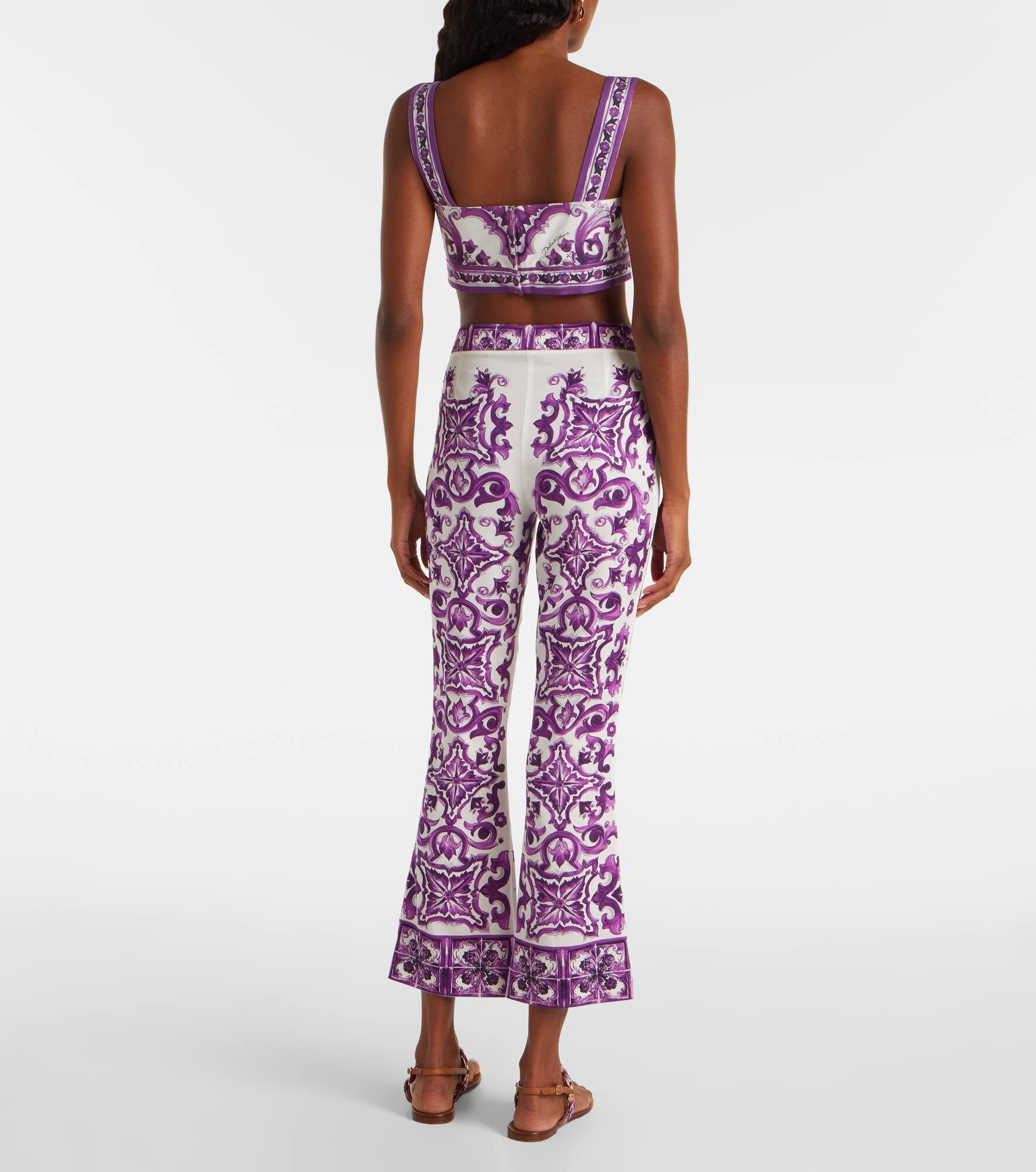 Majolica silk-blend culottes - 3