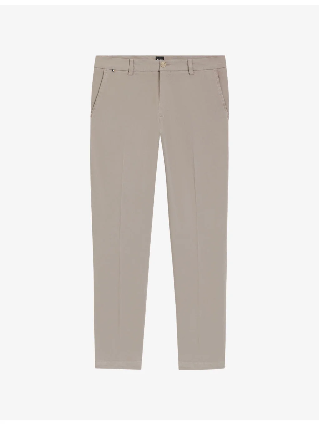 Modern-Fit Tapered-Leg Stretch Cotton-Garbadine Trousers - 1