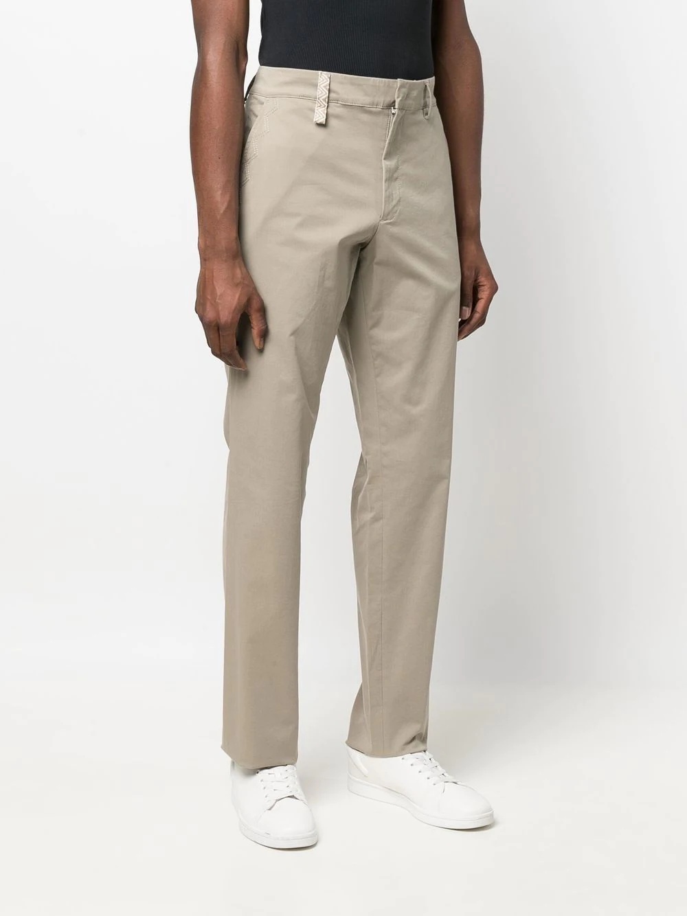 mid-rise straight-leg trousers - 3