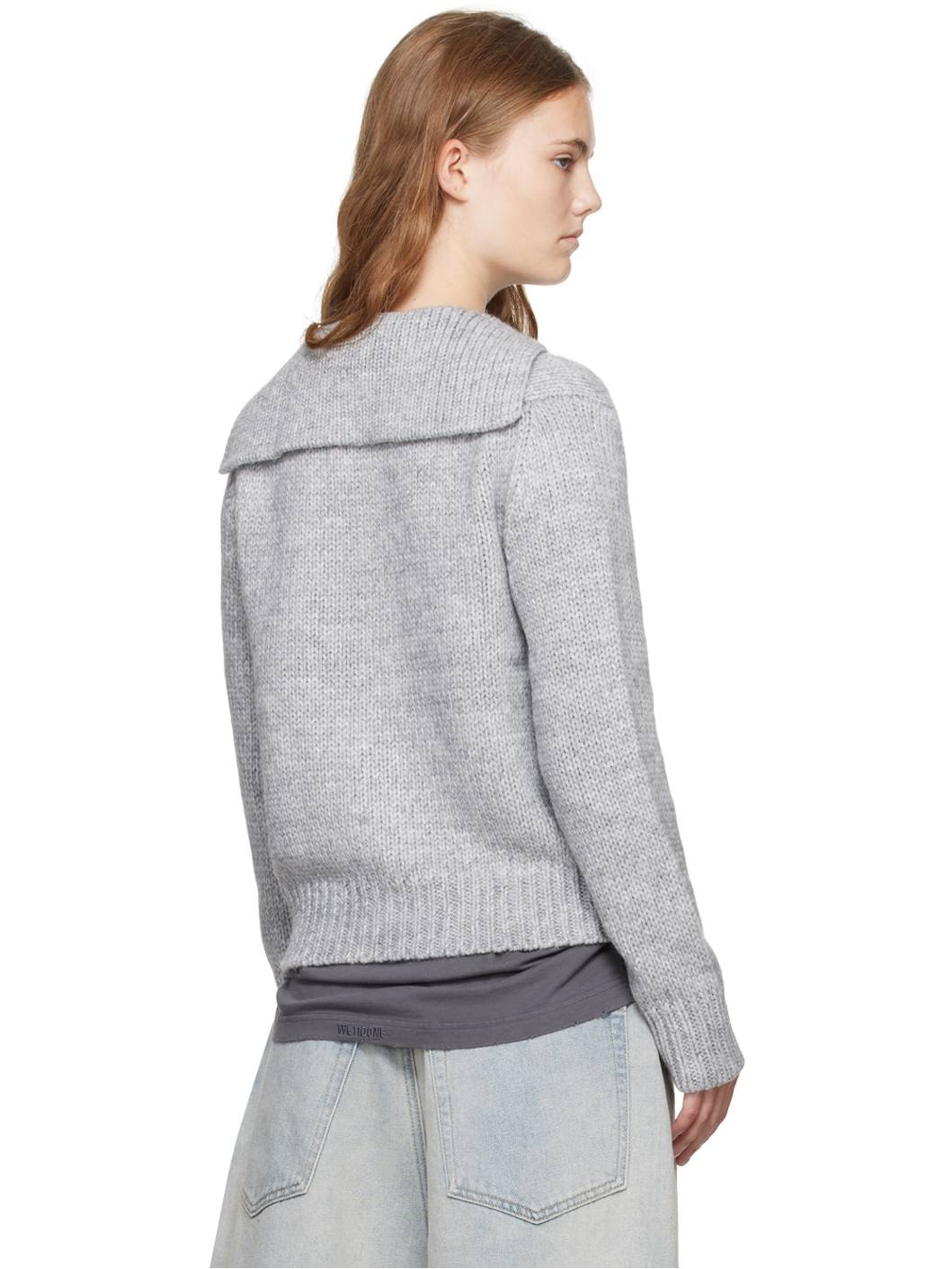 Gray Sailor Cardigan - 3