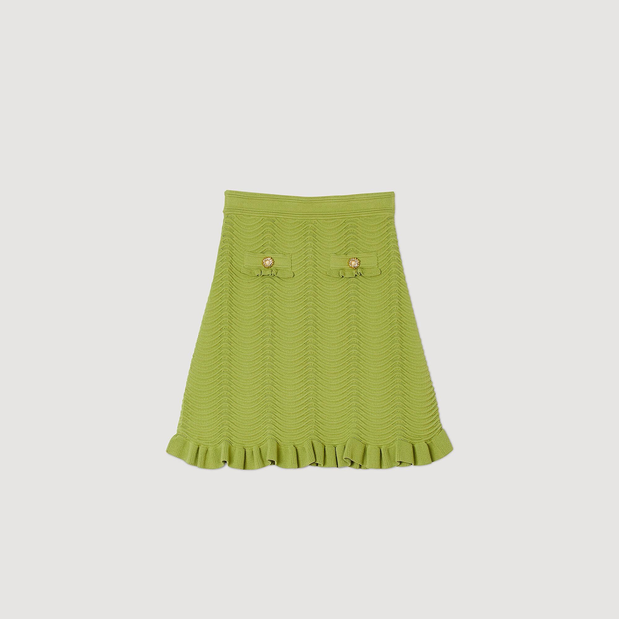SHORT KNITTED SKIRT - 1