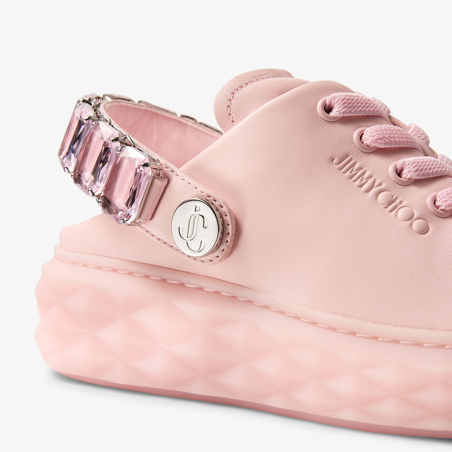 Diamond Sling
Pink Nappa Leather Slipper Trainers - 3