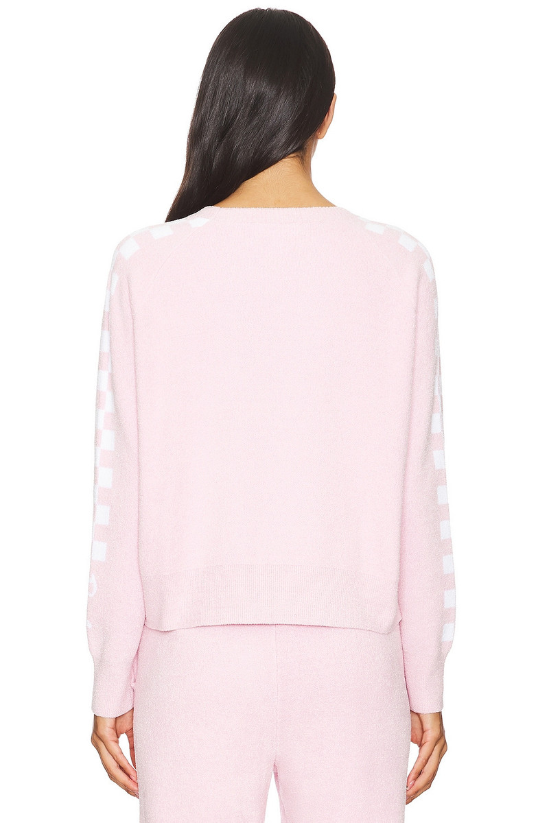 Barefoot Dreams CozyChic Ultra Light Barbie Checkered Pullover outlook